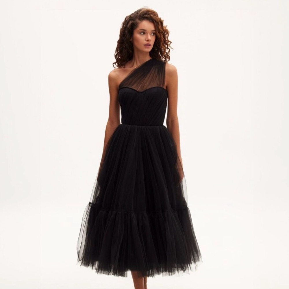 NWT Milla itsmilla One Shoulder Tulle Corset Cocktail Dress Size XS